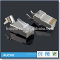 Aucas Cat7 RJ45 Modular Plug China Fábrica de Alimentação Macho Plug Connector